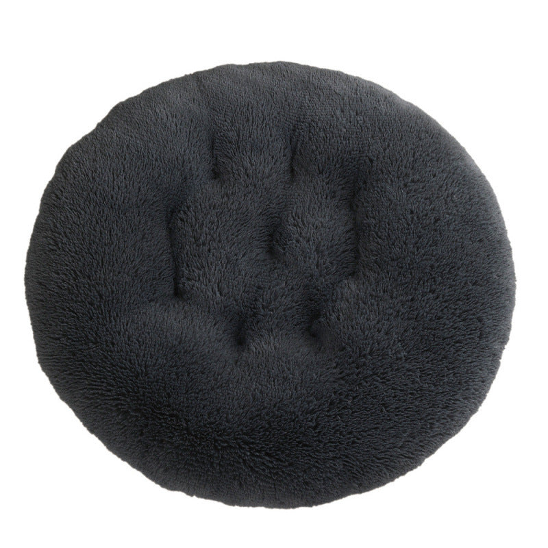 Round Plush Warm Pet Bed Mat Comfortable Sleeping Design