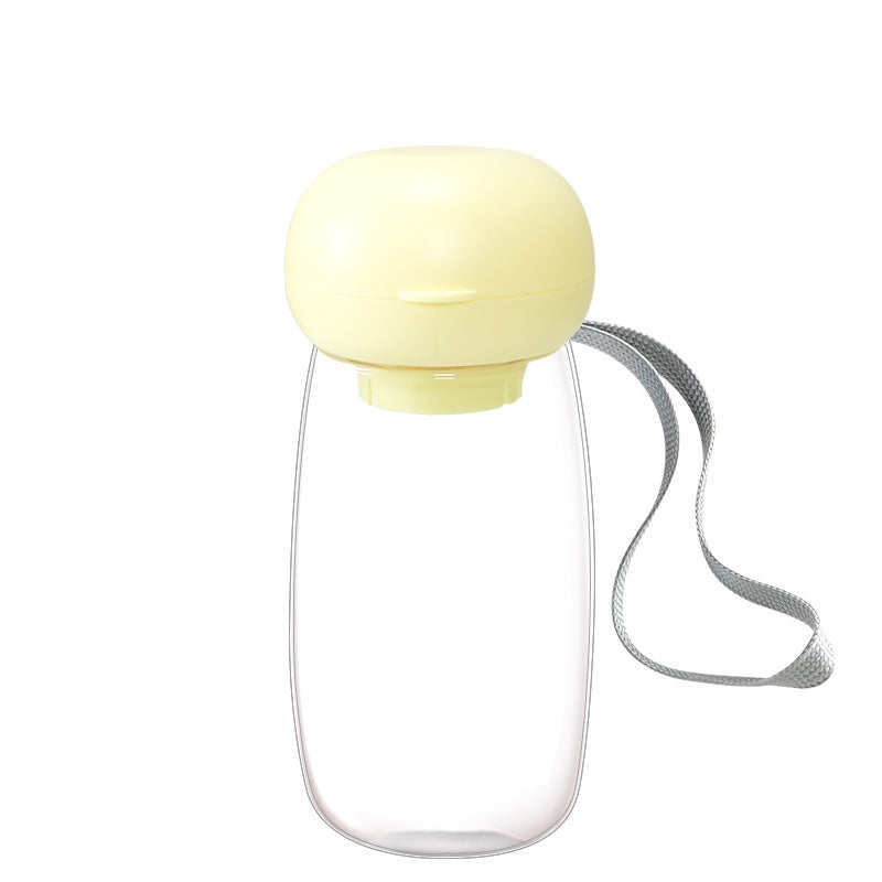 Portable Travel Water Bottle With Bowl And Lanyard For Pets