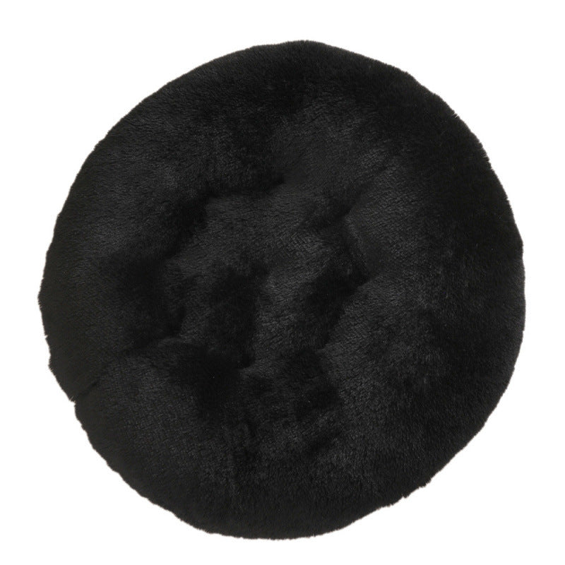 Round Plush Warm Pet Bed Mat Comfortable Sleeping Design