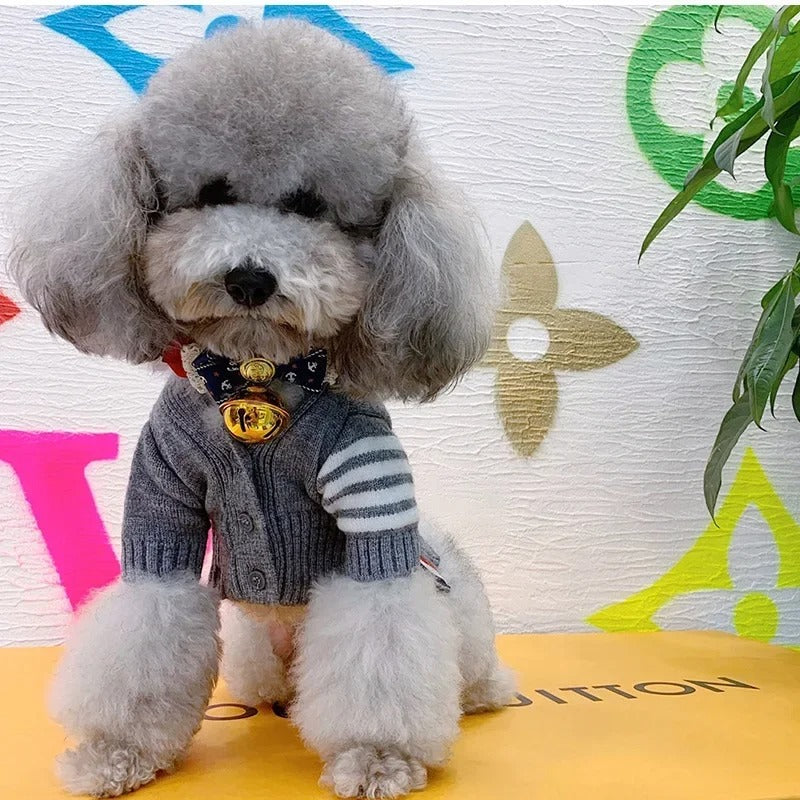 Pet Cardigan Sweater Stylish Comfortable Dog Wear