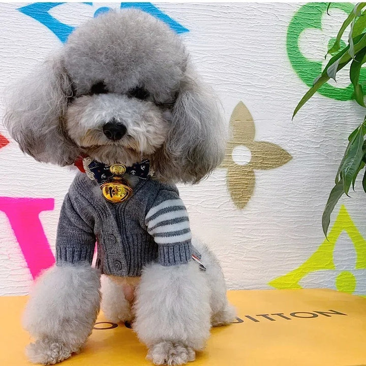 Pet Cardigan Sweater Stylish Comfortable Dog Wear