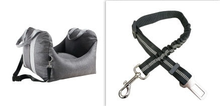 Waterproof Pet Car Carrier Seat With Mesh Safety Harness