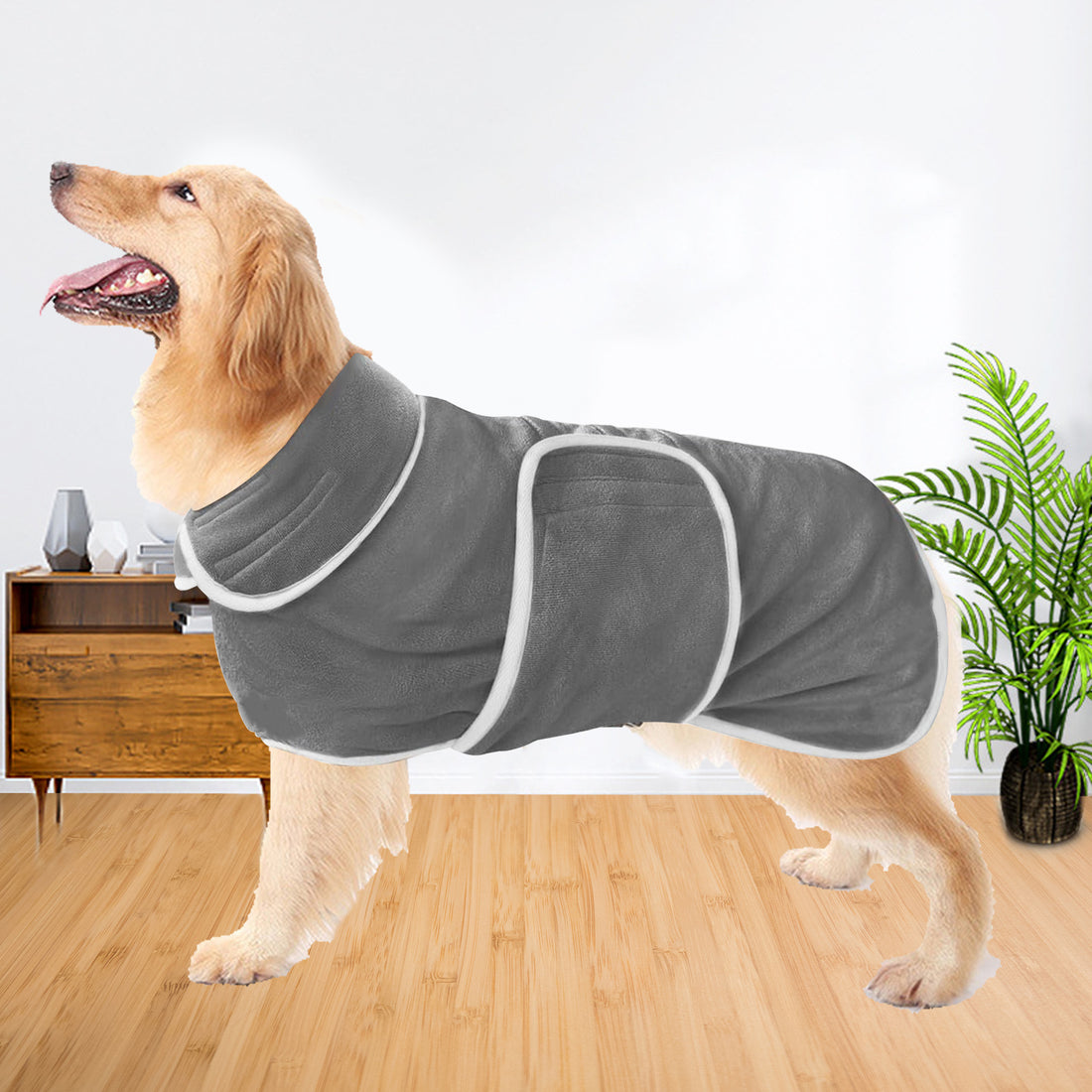 Super Absorbent Microfiber Pet Bathrobe And Towel Coat