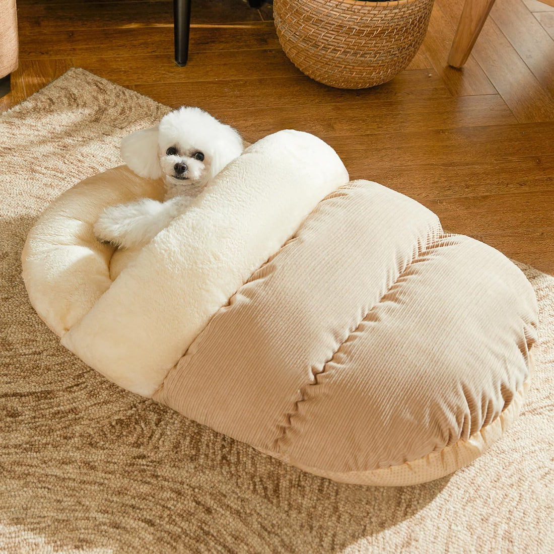 Ultra Soft Plush Pet Bed Slipper Cave Anti-Slip Warm Nest