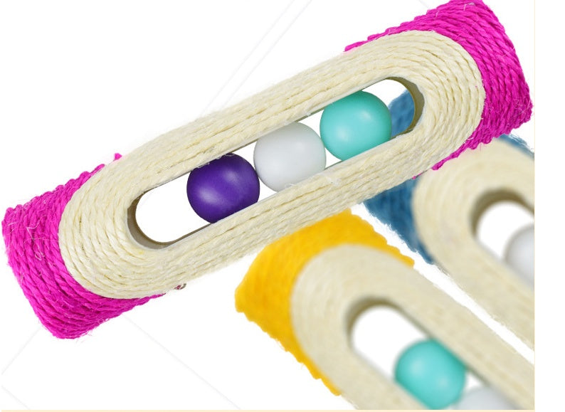 Long Sisal Drum Pet Toy Durable Interactive Chew Toy