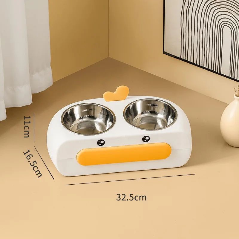 Transparent Anti Knock Feeding And Drinking Bowl For Pets