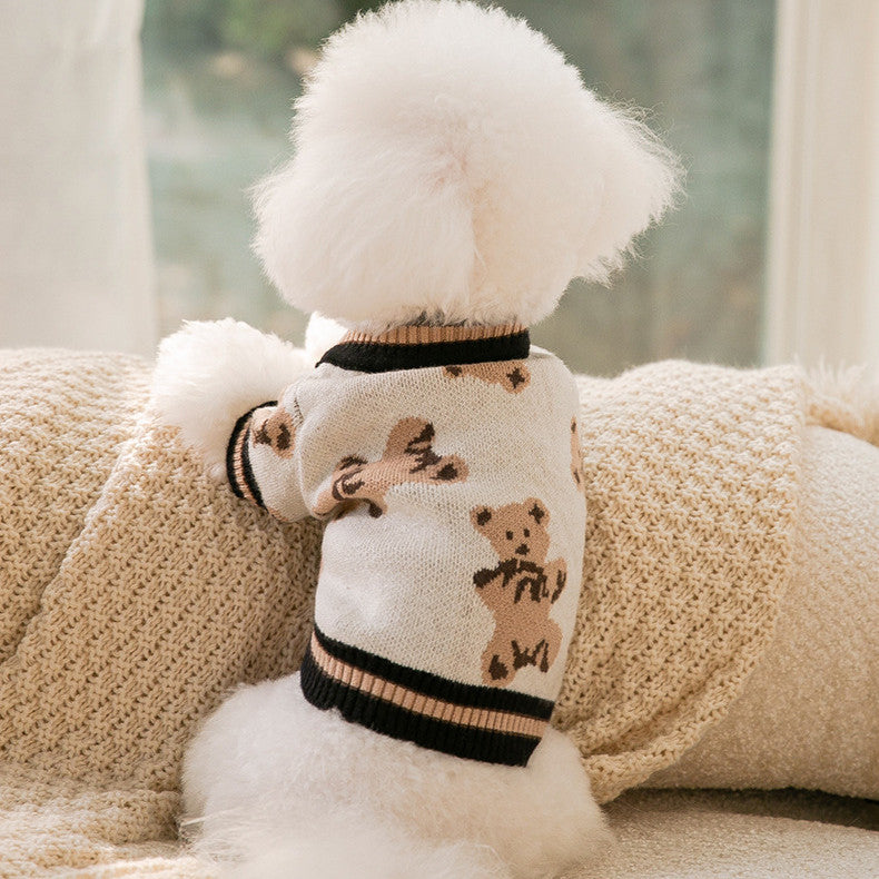Simple Warm Knitted Pet Sweater Cozy Comfortable Wear