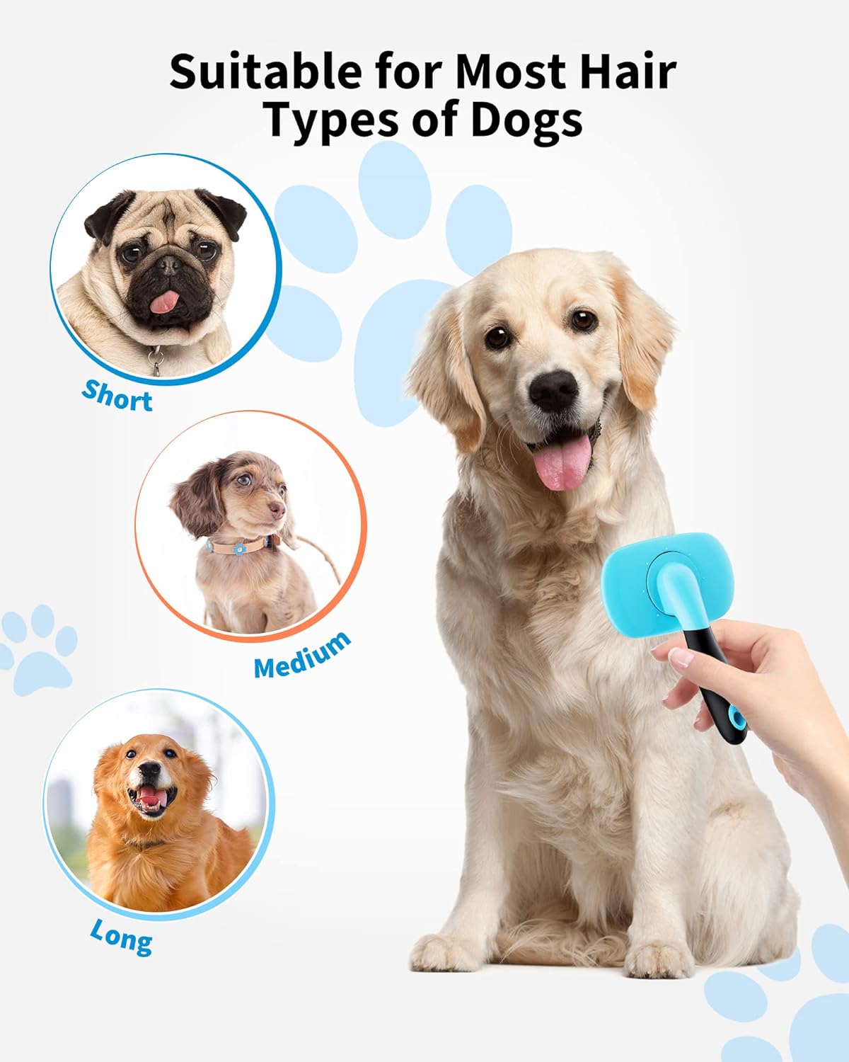 Pet Grooming Brush Dog and Cat Shedding Hair Remover Tool