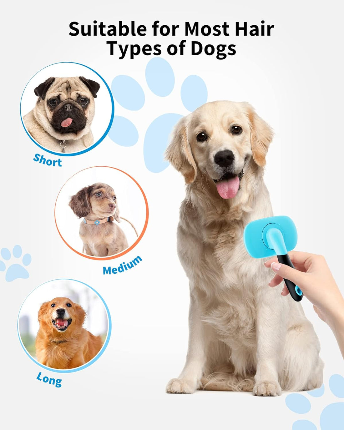 Pet Grooming Brush Dog and Cat Shedding Hair Remover Tool