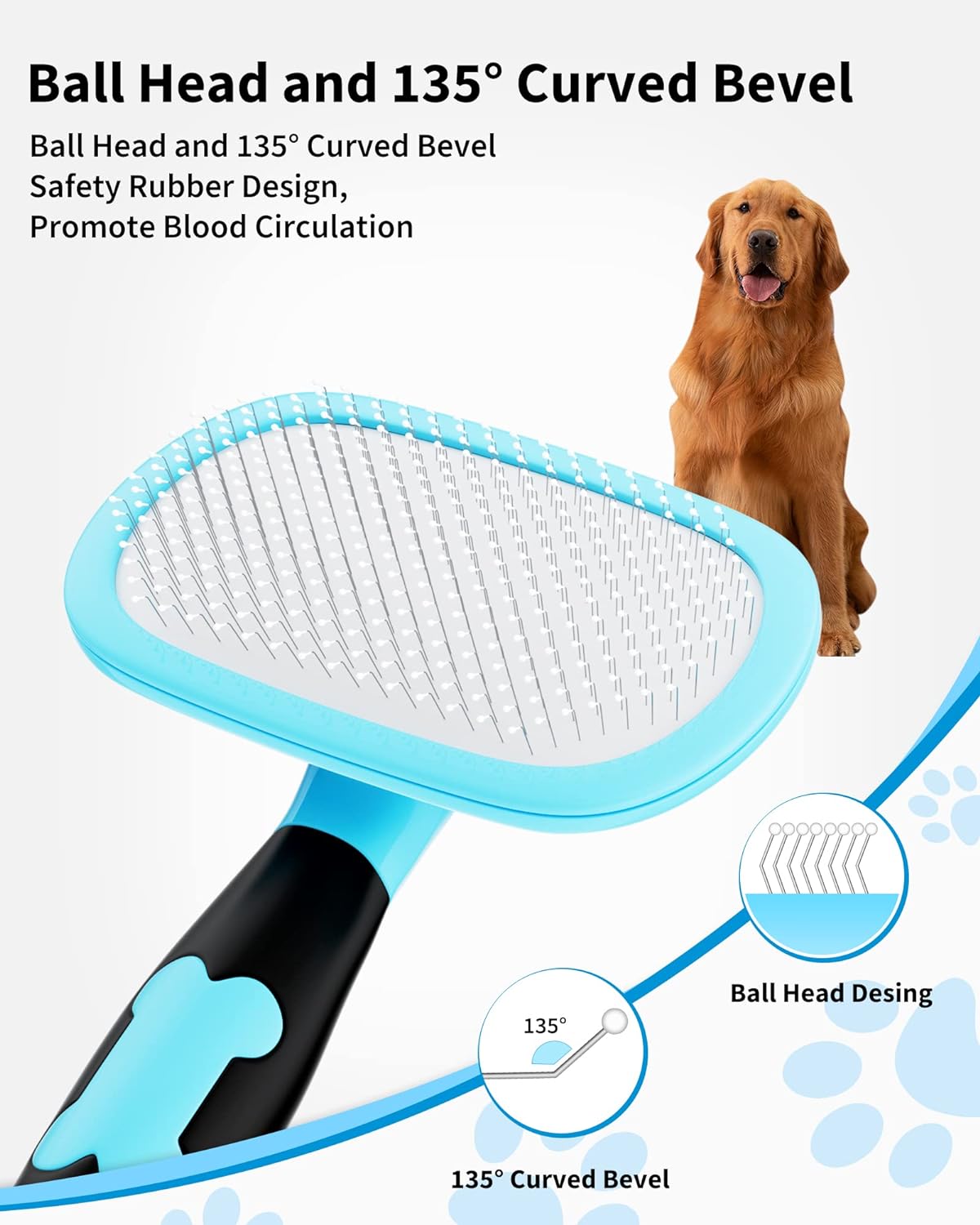 Pet Grooming Brush Dog and Cat Shedding Hair Remover Tool