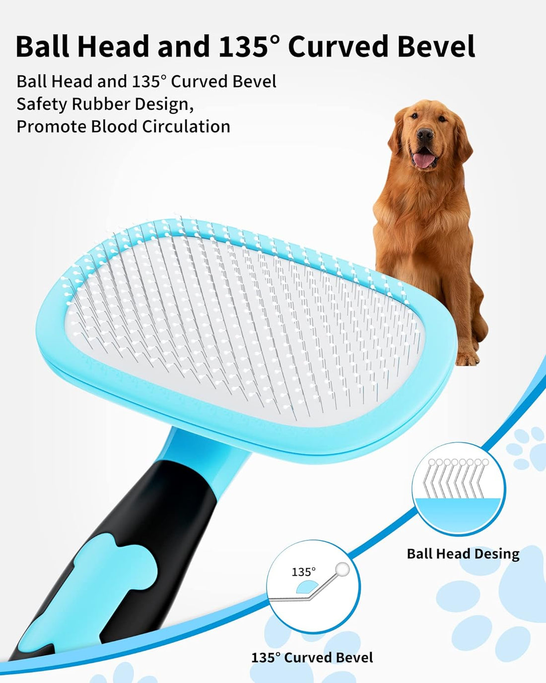 Pet Grooming Brush Dog and Cat Shedding Hair Remover Tool