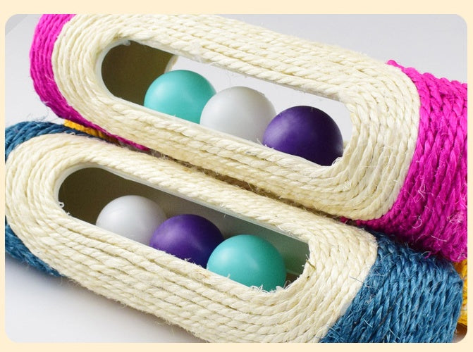 Long Sisal Drum Pet Toy Durable Interactive Chew Toy
