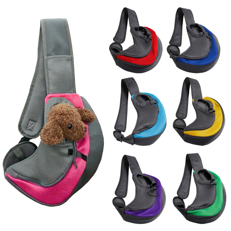 Outdoor Mesh Pet Carrier Sling Shoulder Travel Bag