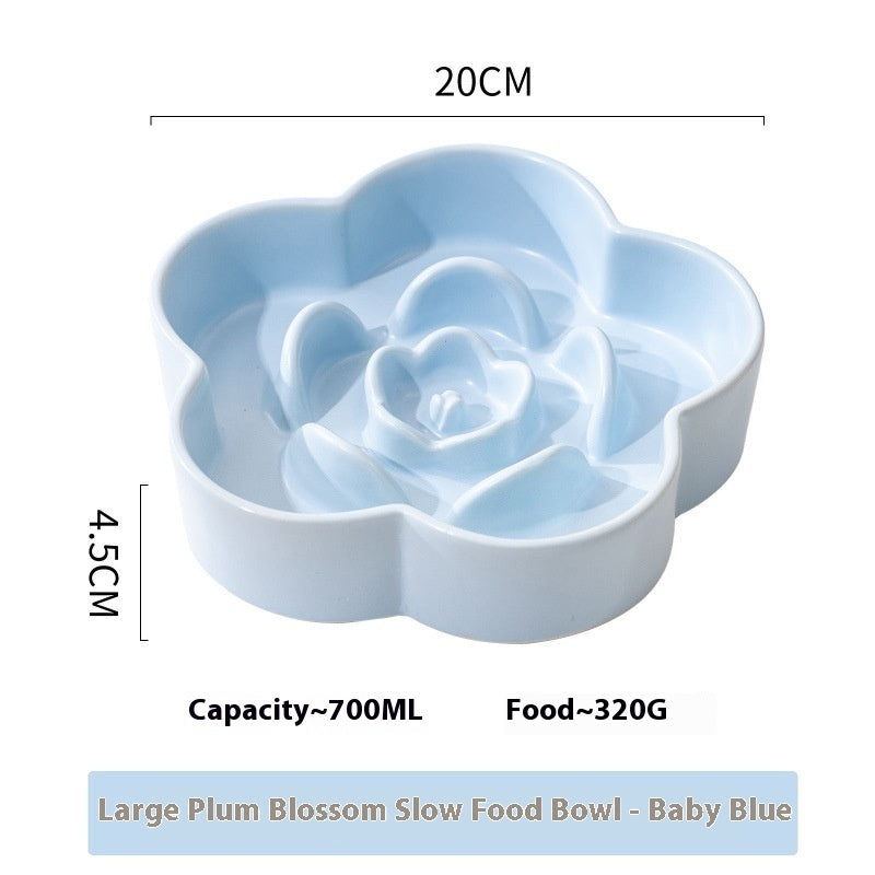 Ceramic Slow-Feeding Pet Bowl Anti-Choke Design