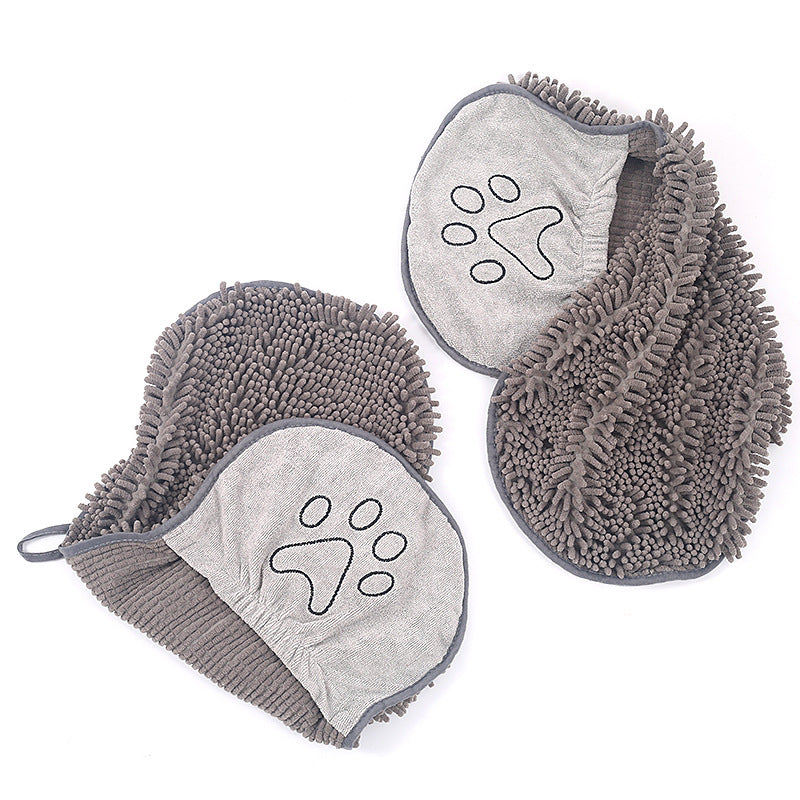 Chenille Microfiber Pet Bath Towel