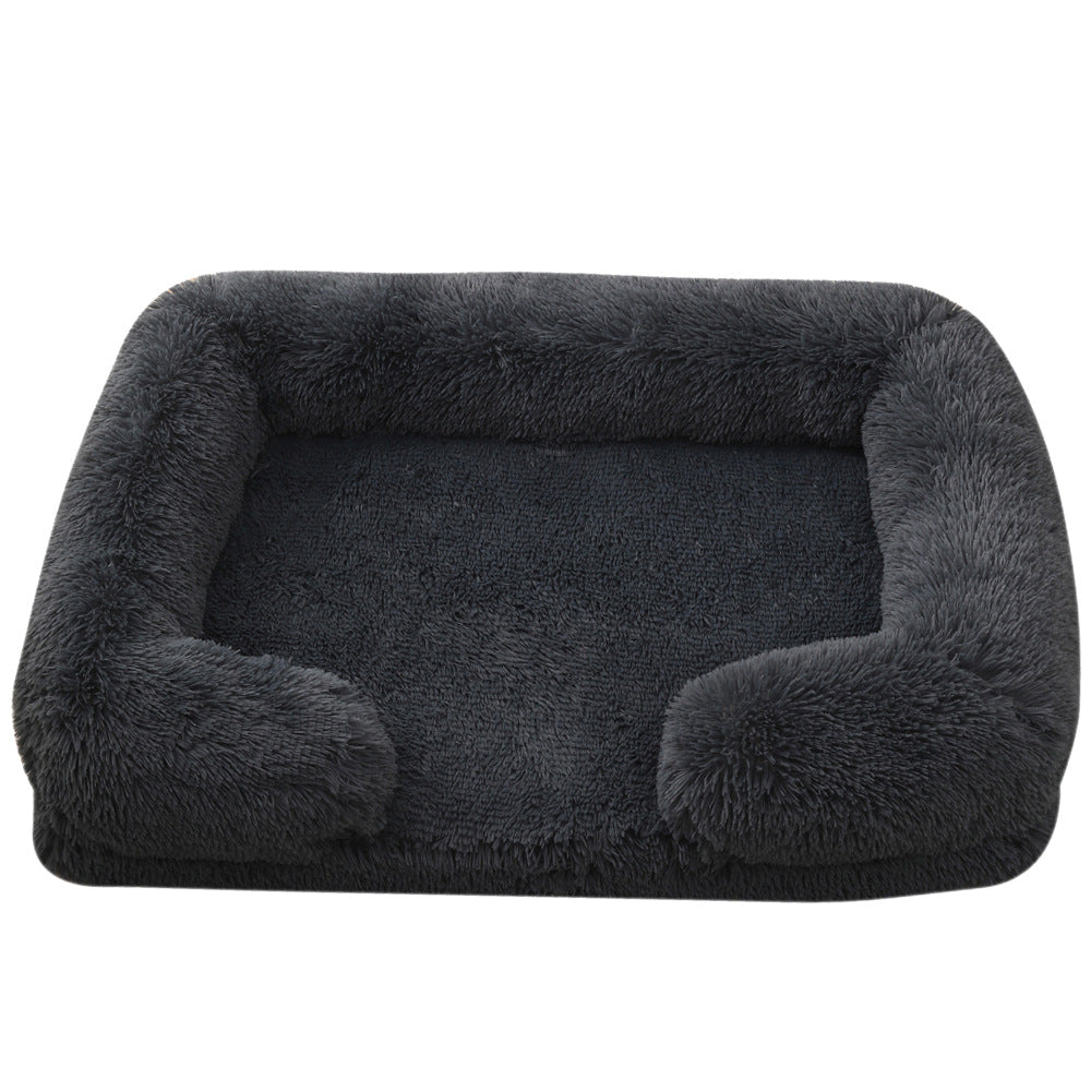 Plush Round Cozy Bed For Pets Winter Use