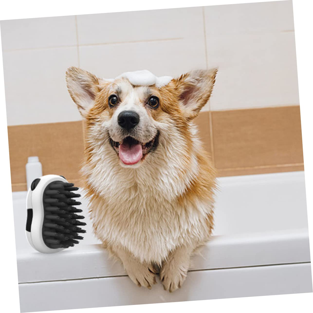 Pet Bath And Grooming Brush With Hair Removal Glove