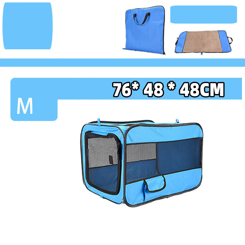 Portable Folding Fabric Pet Travel Carrier Bag With Safety Zippers
