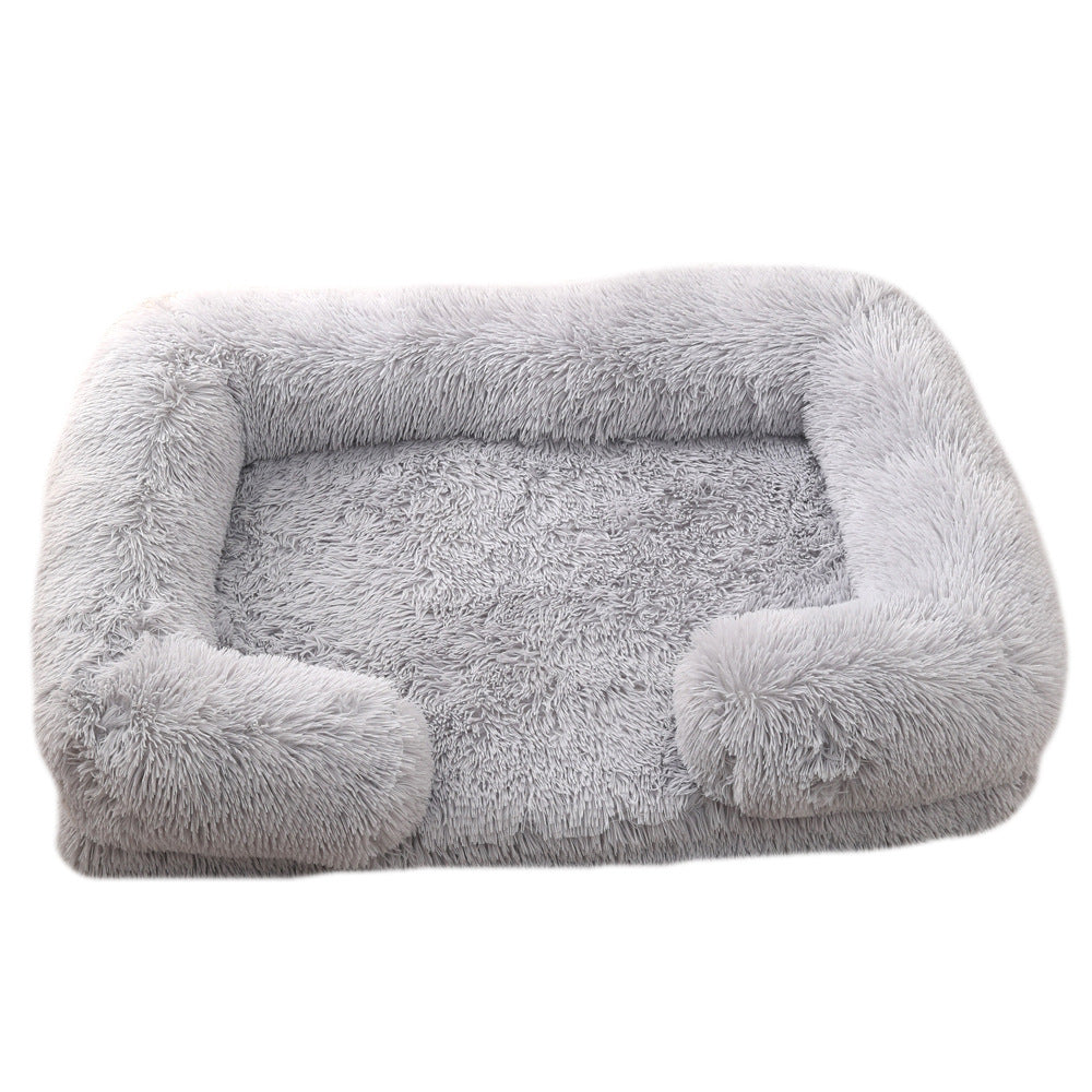 Plush Round Cozy Bed For Pets Winter Use