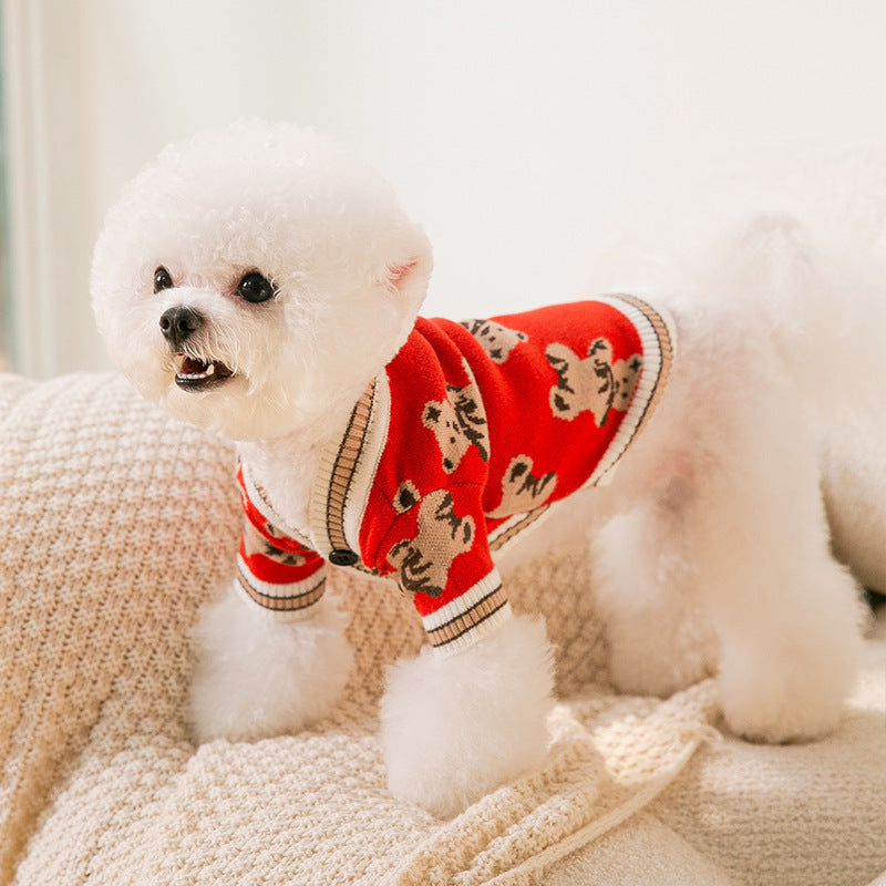 Simple Warm Knitted Pet Sweater Cozy Comfortable Wear