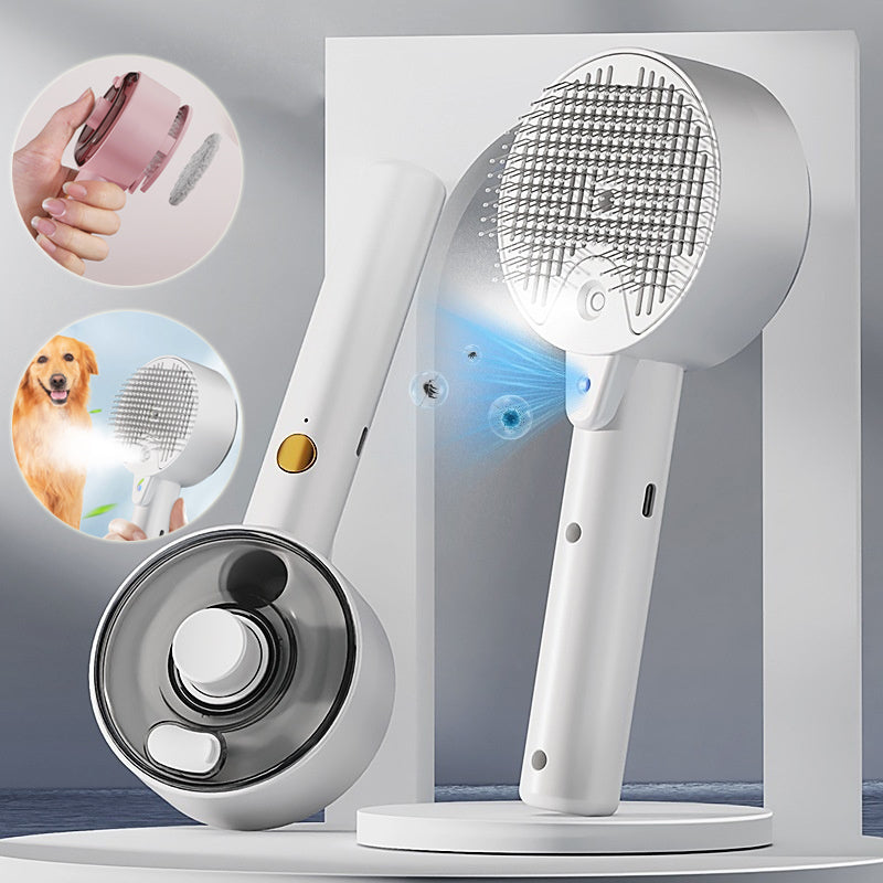 Self-Cleaning Pet Hair Remover Brush Grooming Tool For Dogs And Cats