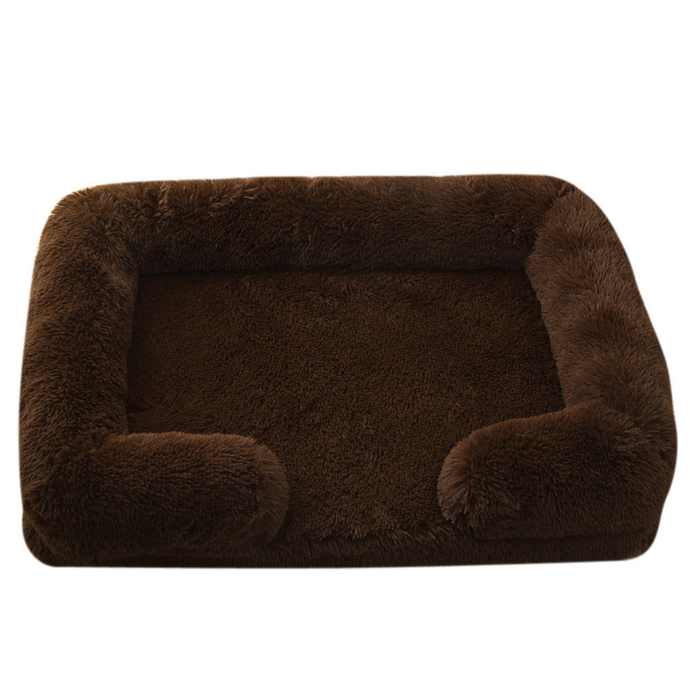 Plush Round Cozy Bed For Pets Winter Use