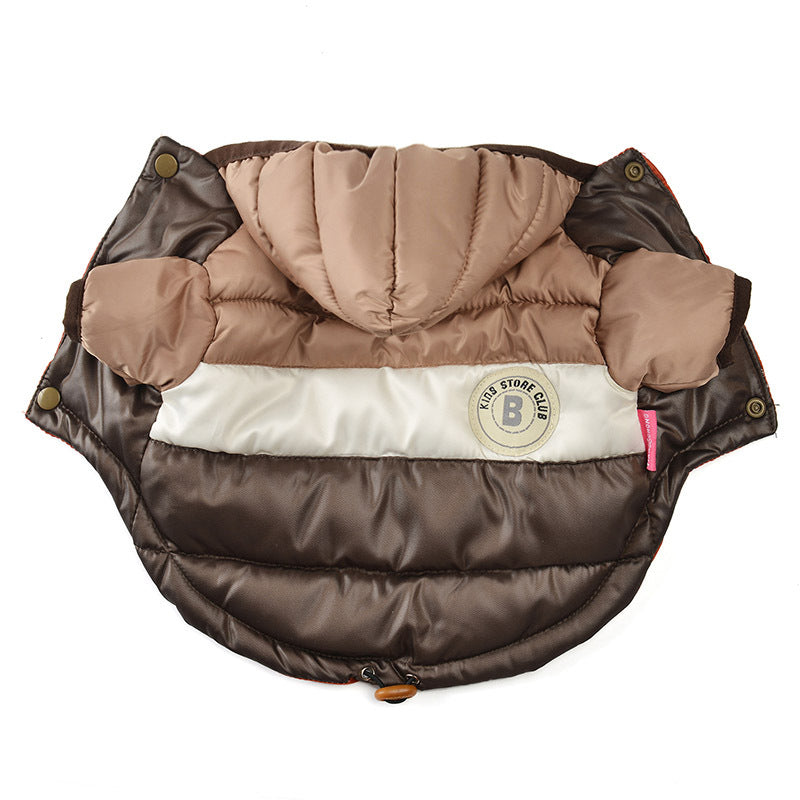 Waterproof Cotton-Padded Pet Jacket Warm Outdoor Coat