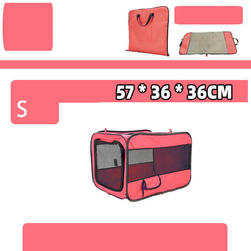 Portable Folding Fabric Pet Travel Carrier Bag With Safety Zippers